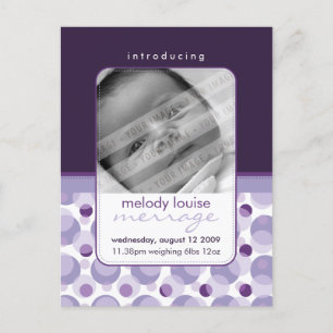 BABY-MITTEILUNG::  hallo Baby 4 Ankündigungspostkarte