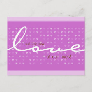 BABY-MITTEILUNG - Liebemädchen Ankündigungspostkarte