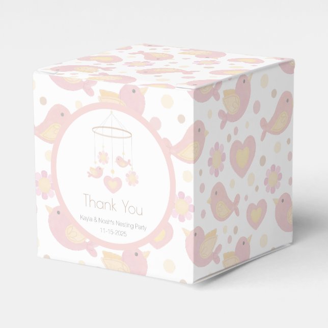 Baby-Mobile-Nesting-Party-Geschenkbox Geschenkschachtel (Vorderseite)