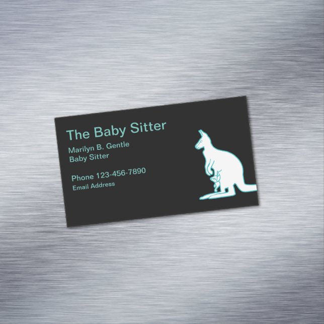 Baby-Modell-Känguru-Thema Magnetische Visitenkarte (Beispiel)