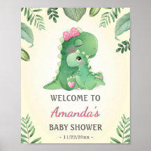 Baby Momma Dinosaurier Pink Baby Girl Dusche Willk