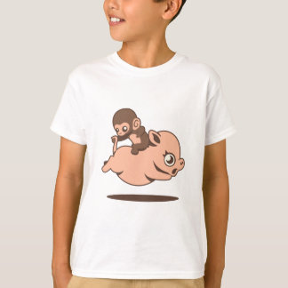 Baby Monkey (Auf einem Schwein rückwärts gehen) T-Shirt