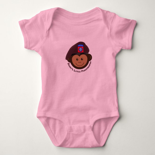 Baby Monkey "Daddy’s Little Paratrooper" Strampler (Vorderseite)