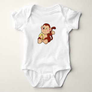 Baby Monkey mit Banana Strampler