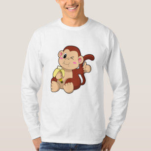 Baby Monkey mit Banana T-Shirt