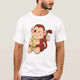 Baby Monkey mit Banana T-Shirt