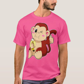 Baby Monkey mit Banana T-Shirt