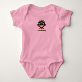 Baby Monkey mit Green Hat Fun Cartoon Baby Strampler