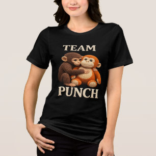 Baby Monkey Punch Häkelmuster Süße Amigurumi Tri-Blend Shirt