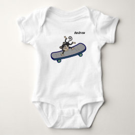 baby Monkey riding skateboards Strampler