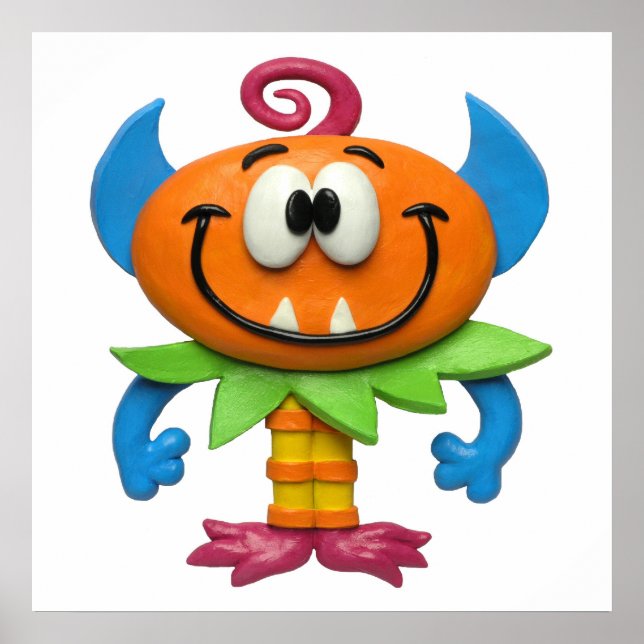 Baby Monster Baby Girl Dusche Kinderzimmer Poster (Vorne)