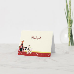 Baby Moo Cow Red Foled Merci notes