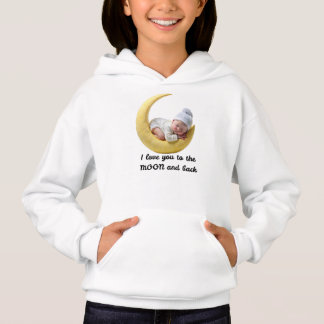 Baby Moon Girls Hoodie – Cute Moon & Baby Cozy Kid