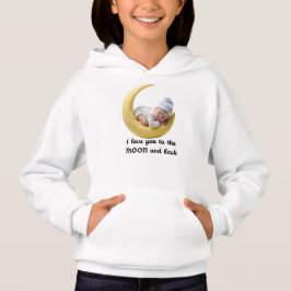 Baby Moon Mädchen Hoodie – Süßer Mond & Baby Cozy