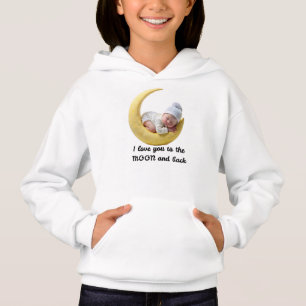 Baby Moon Mädchen Hoodie – Süßer Mond & Baby Cozy 