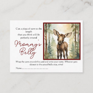 Baby Moose Baby Bump Game Guess Mama Bauchgröße Begleitkarte
