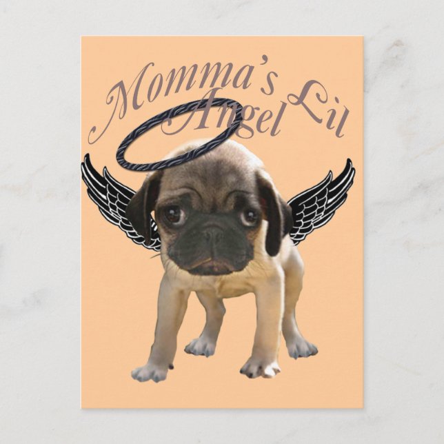 Baby Mops Angel Postkarte (Vorderseite)