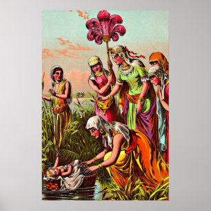 Baby Moses am Fluss Poster