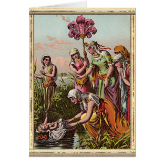 Baby Moses in einer Korb-Malerei