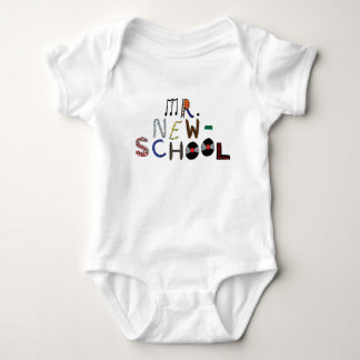 Baby Mr. New School Schriftart Jersey Bodysuit Baby Strampler