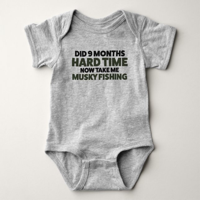 Baby Musky Fishing Jersey Bodysuit Shirt (Vorderseite)