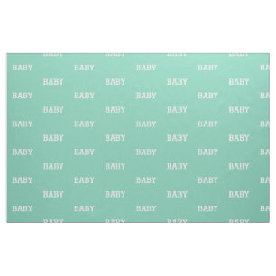 Baby Muster in Weiß auf Grün Stoff