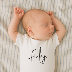 Baby Name Minimalist Schrift Typography Name Strampler