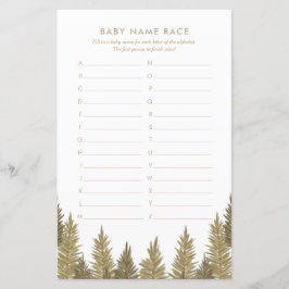 Baby Name Race Woodland Baby Showspiel