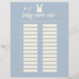 Baby Name Rennen Blau Baby Dusche
