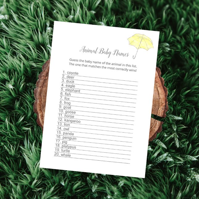 Baby-Namen Baby Sprinkle Duschkarte (Von Creator hochgeladen)