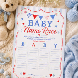 Baby-Namen-Rennen Baby-Shower-Spiel Einladung