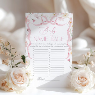 Baby-Namen-Rennen Wildflower Rosa Whimsical Bogen