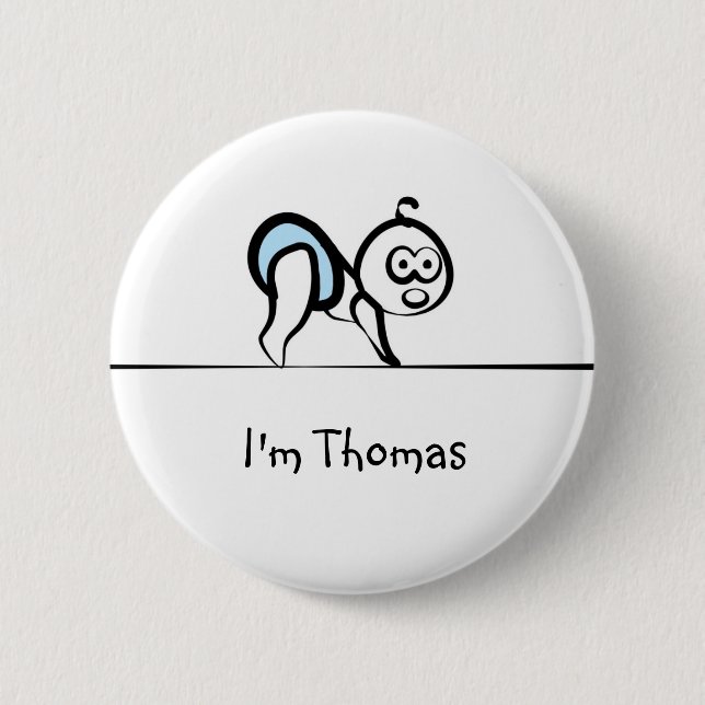 Baby-NamensAbzeichen Button (Vorderseite)