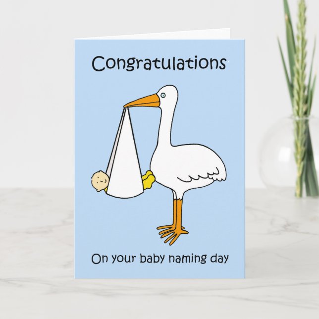 Baby Naming Day Herzlichen Glückwunsch für Junge. Karte (Vorderseite)