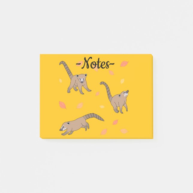 Baby-Nasenbären Post-it Klebezettel (Vorderseite)