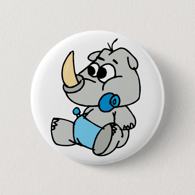 Baby-Nashorn Button (Vorderseite)