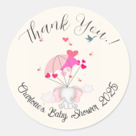 Baby Nelly Baby Shower Runder Aufkleber