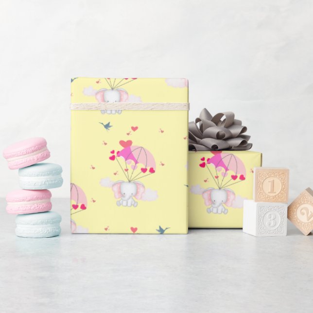 Baby Nelon auf Cream Wrapping Paper Geschenkpapier (Babyparty)