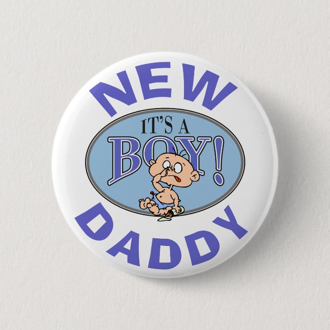 Baby-neuer Vati Button (Vorderseite)