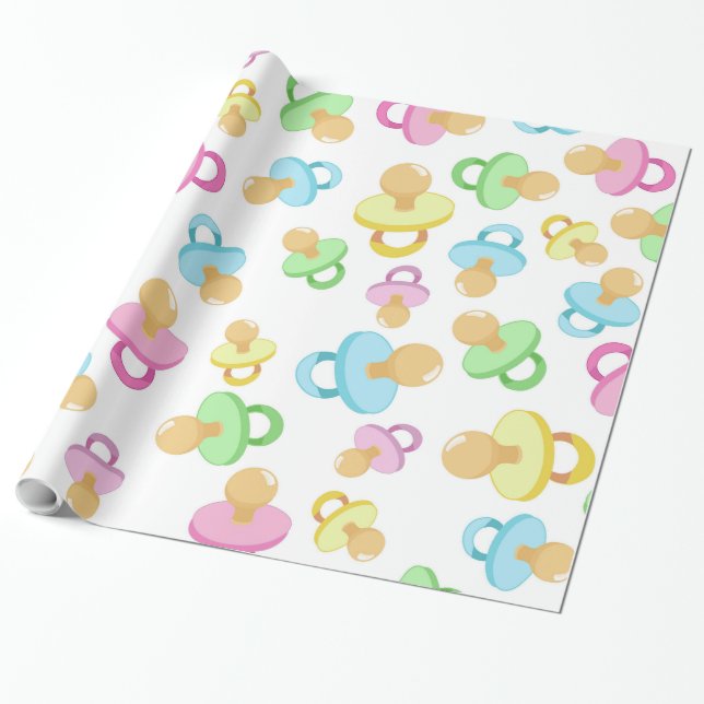 Baby-neutraler Schnuller-kundenspezifisches Geschenkpapier (Ungerollt)