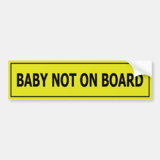 Baby NICHT an Bord Childfree Autoaufklebers Autoaufkleber