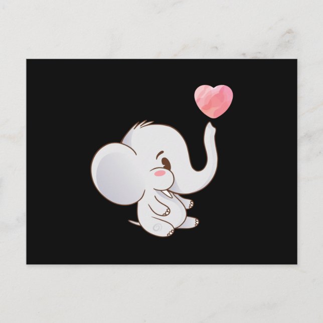 Baby Niedlich Elephan Postkarte (Vorderseite)