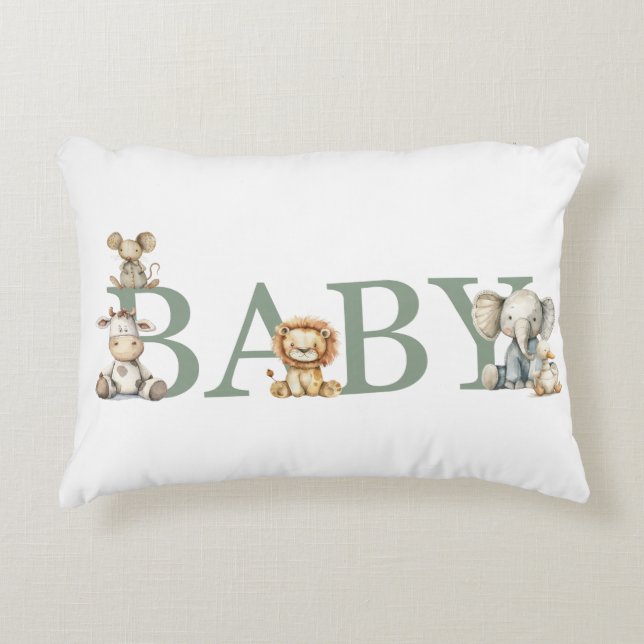 Baby niedlich gestopfte Tiere Dekokissen (Vorderseite)