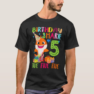 Baby Niedlich Shark 5th Birthday Boy Girl 5 Jahre T-Shirt