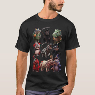 Baby-Nilpferd-Geist-Zombie-Hexe-Vampir-Halloween-K T-Shirt