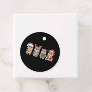 Baby-Nilpferd Moo Deng Weihnachten Geschenkanhänger