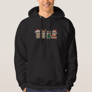 Baby Nilpferd Moo Deng Weihnachten Hoodie