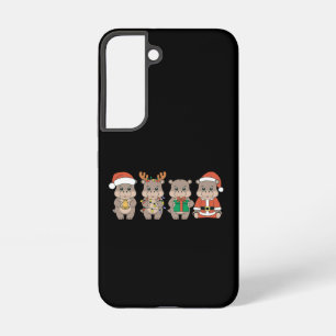 Baby Nilpferd Moo Deng Weihnachten Samsung Galaxy Hülle