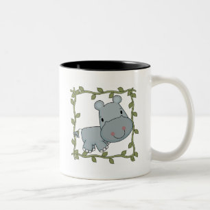 Baby-Nilpferd-T-Shirts und Geschenke Zweifarbige Tasse