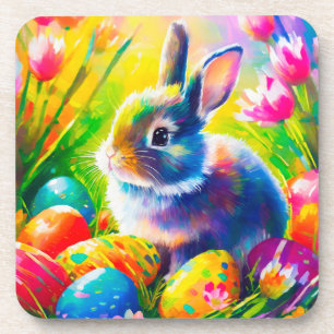 Baby Oaster Bunny Painting-91451 Getränkeuntersetzer